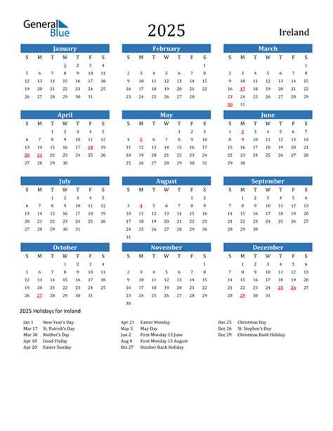 ireland public holidays 2025